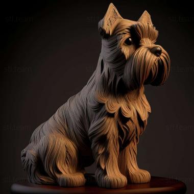 3D model Zwergschnauzer dog (STL)